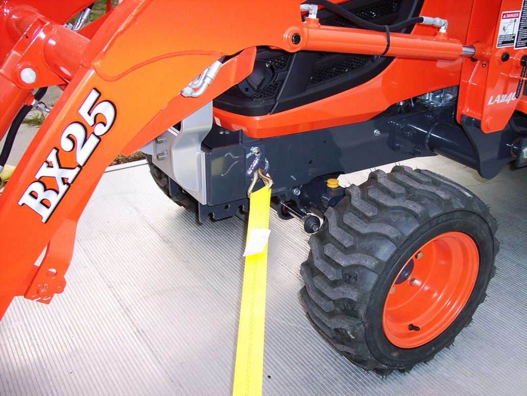 Kubota BX Front Tie Downs Redline Systems Inc. Equipment Attachments