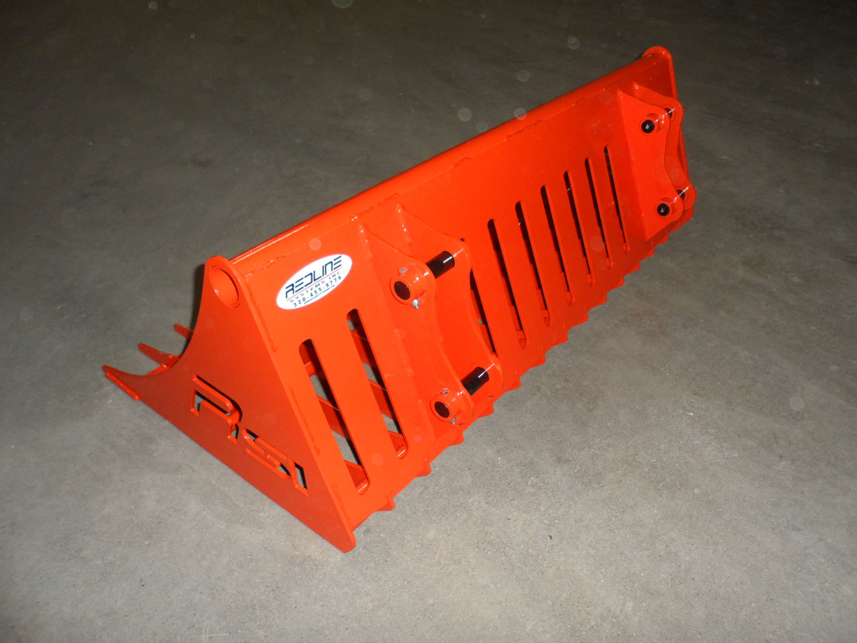 Kubota BX Rock Bucket 48" Redline Systems Inc. Equipment Attachments