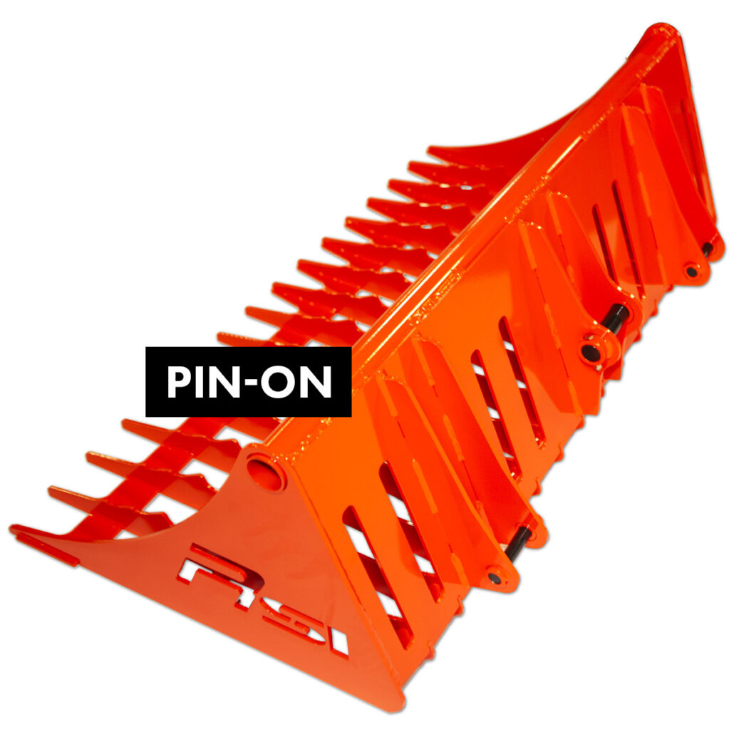 Kubota BX Rock Bucket Tractor Attachment Redline Systems, Inc.