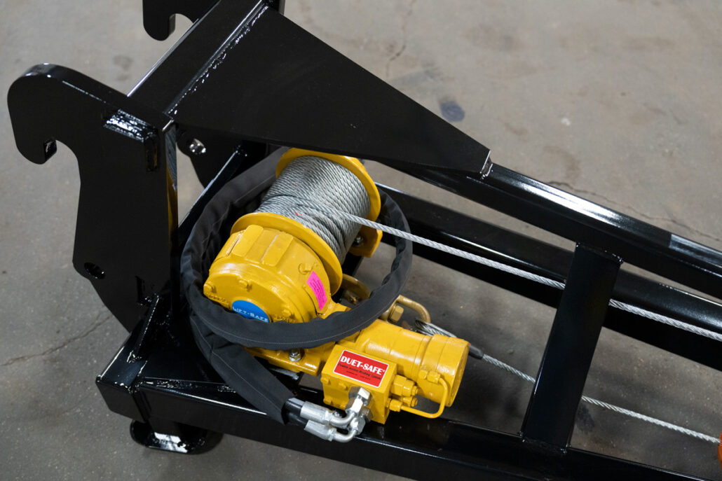 Telehandler Truss Jib Boom with Hydraulic Winch Redline Systems Inc